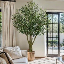 Nordic Cross-Border Artificial Olive Tree Large Fake Tree Decorative Plant Potted Indoor Fake Green Plant Ornament Floor-Standing Bonsai