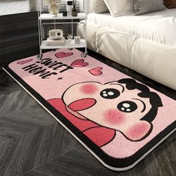 Cartoon Crayon Shin-Chan Imitation Cashmere Carpet for Bedroom, Cloakroom, Living Room, Sofa, Bay Window, Bedside Rug, Room Side Rug