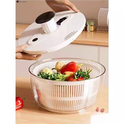 Vegetable Dehydrator, Household Manual Salad Spinner, Fruit and Vegetable Water Spinner, Vegetable Basket, Fruit Washing and Draining Tool