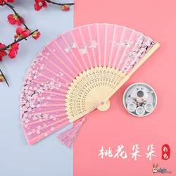 Folding Fan, Traditional Chinese Style, Women's Hanfu, Cheongsam, Dance, Children, Students, Summer Portable Folding Compact Fan