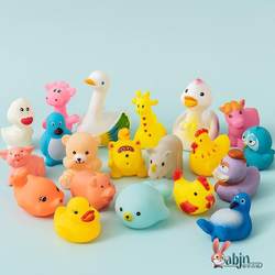 Baby Bath Toys Soft Rubber Simulated Fruit Squeeze and Squeak Pineapple Strawberry Chewable Infant Children's Water Play Early Education Toys