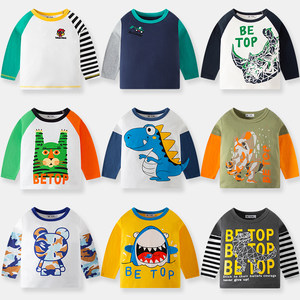 
betop children's bottoming shirt autumn new spaceman cartoon three-dimensional printing children's long-sleeved T-shirt boys' tops