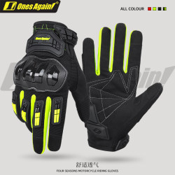 Onesagain Summer Motorcycle Riding Gloves Anti-Fall Breathable Biker Gear Men's Electric Vehicle Gloves