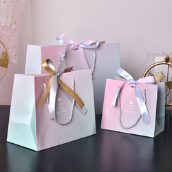 ins Heart-Shaped Gift Bags, Gift Bags for Wedding Favors, Return Gift Paper Bags, Packaging Bags, Tote Bags, Gift Bags with Ribbons