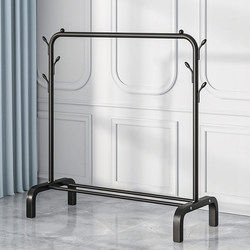 Simple Indoor Dormitory Mobile Clothes Drying Rack, Floor-Standing Household Bedroom Clothes Hanger, Foldable Single Rod