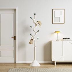 Coat Rack, Floor-Standing, for Home Use in Living Room and Bedroom, Light Luxury Entryway Coat Rack, Simple Cream Style Bag Hanger