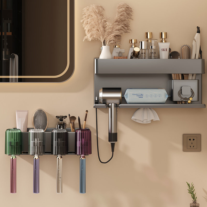 Electric Toothbrush Rack - Wall-Mounted Bathroom Sink Organizer with ...