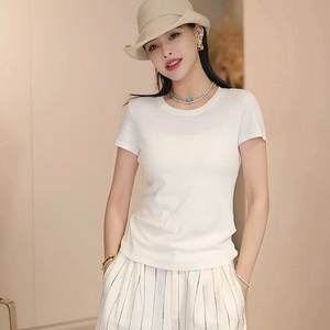 
[Duoduoduoduo] Slim strong twisted cotton tight thin short-sleeved T-shirt CF-129