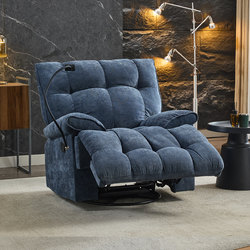 Cloud Fabric Electric Leisure Cream Sofa Multifunctional Single-Person Living Room Leisure Reclining and Sleeping Lazy Sofa Bed