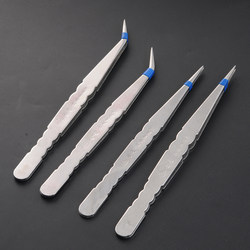 Extended and Thickened Tweezers, 304 Stainless Steel Tweezers for Holding Aquatic Plants, Straight and Curved Tips, Tweezers for Handling Plants and Insects