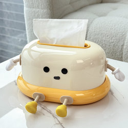 Cute Tissue Box, Creative Living Room Napkin Holder, Cream Style Coffee Table Paper Tube Storage, Desktop Tissue Box with a High-End Feel