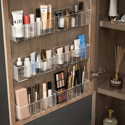 Mirror Cabinet Storage Box Wall-Mounted Bathroom Sink Lipstick Cosmetics Mask Organizer Bathroom Cabinet Door Rear Storage Rack