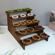 Upgraded and widened solid wood ladder rack bracelet storage ornaments hand-made display rack disassembly jewelry stall display rack