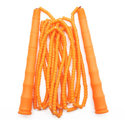 Solid Color Soft Bead Jump Rope for School Classes, Beginner-Friendly, Professional Bamboo Knot Rope, Bamboo Knot Fancy Style