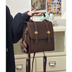 Retro Versatile Backpack, Women's Satchel Small Backpack, Student Class Large-Capacity Casual Preppy Style Jk Bag, Crossbody Bag