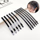 Arc broken hair clip Simple Black word clip female plate hair clip large side clip plus thick plus thoroughly stepped up bangs clip clip
