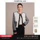 Mandesy splicing design down jacket 2025 winter new wool knitted thick splicing long-sleeved short jacket