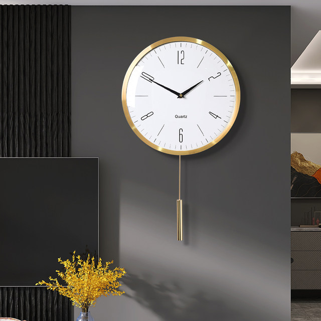 Modern simple clock 2024 clock living room home light luxury high-end ...