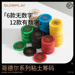 Slowplay Gödel Series Texas Hold'em Clay Chips Clay 40mm Con Numeri E Senza Numeri