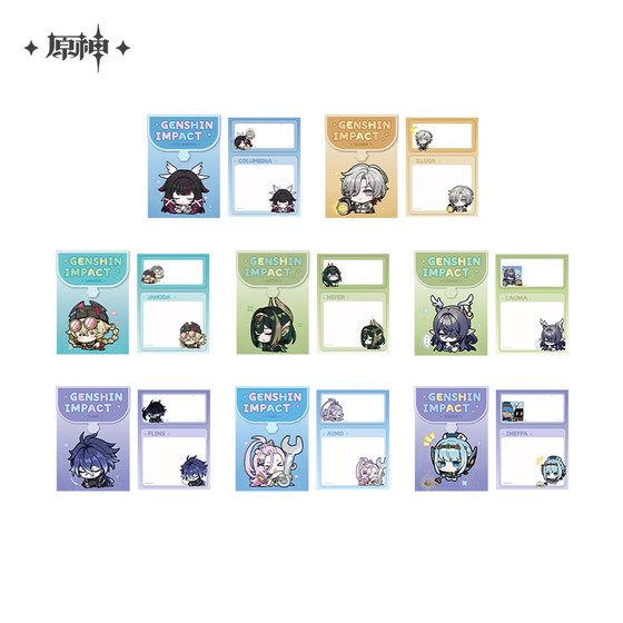 
[Official Genshin Impact] Q-version emoticon pack series stand-up note pad-Nodekarai Genshin