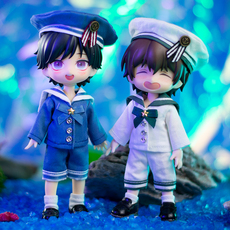 Кукла BJD ob11娃衣 海军风纯色水手服套装 12分bjd娃娃衣服gsc 点小闹