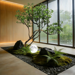 Simulated Horsewood Window Display Plants, Simple Landscape Indoor High-End Bionic Green Plant Decorative Tree, Large Artificial Tree