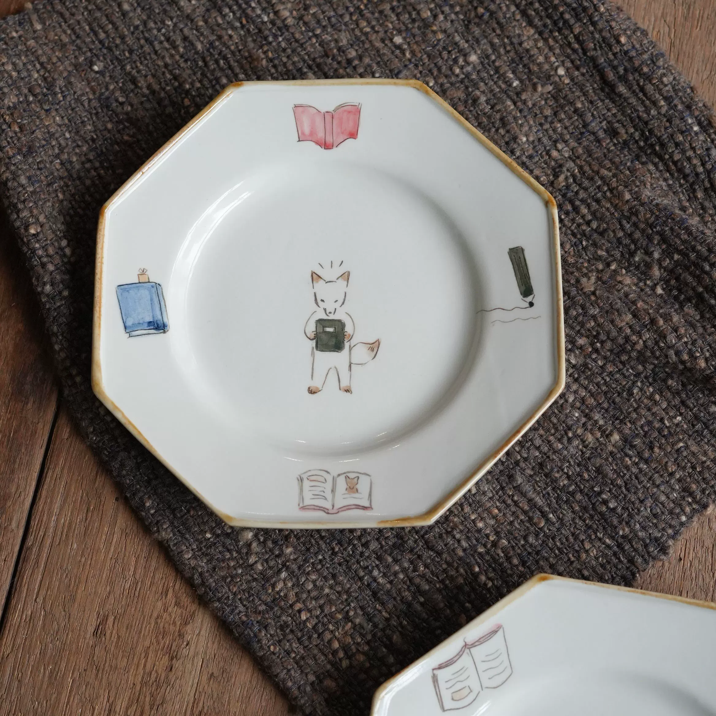 美品・未使用品]金井啓さん 三ツ持啓さん 黄色のサクランボプレート 美