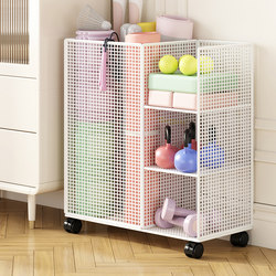 Yoga Mat Storage Basket, Sports Equipment, Fitness Equipment Storage Rack, Small Trolley, Storage Rack, Badminton Rack with Wheels
