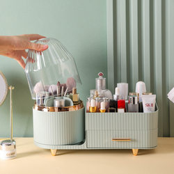Cosmetics Storage Box Desktop Drawer-Type Makeup Brush Organizer Skincare Products Lipstick Dressing Table Rotating Storage Rack Organizer