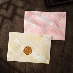Aili Gilded Envelope and Letter Paper Set, Vintage Artistic High-End Pink Wax Seal Envelope and Letterhead, Valentine's Day Confession Handwritten Love Letter for Boyfriend/Girlfriend, Romantic and Meaningful