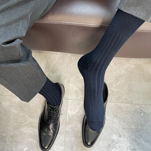 
Men's black business socks formal stockings spring and summer pure cotton deodorant suit leather shoes high-top trendy suit socks for men