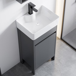 Floor-Standing Bathroom Cabinet Combination Small Apartment Bathroom Ceramic Integrated Washbasin Washbasin Mini