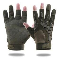 Tactical Gloves for Men, Non-Slip, Fingerless, Military Fan Version, Training, Cut-Resistant, Wear-Resistant, Combat, Blackhawk Half-Finger, Cycling, Fighting, Mountaineering