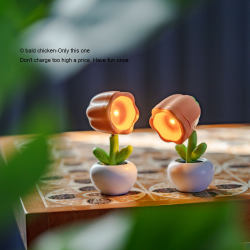Plant a small glowing flower on the table