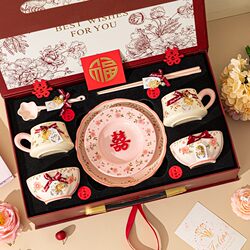 Wedding Gifts for the Bride, Sisters' Tableware, Practical Engagement Gifts, Housewarming Bowl, Plate, and Chopstick Set, Wedding Gifts for Best Friends, Dowry