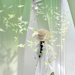 Kindergarten Spring Environment Creation Scene Layout Materials Three-Dimensional Green Butterfly Hanging Ornaments Window Hanging Decorations