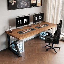 Solid Wood Computer Desk for Home Use, Desktop Gaming Room Office Desk, Long Workbench, Large Board Study Table, Double Gaming Desk