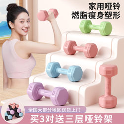 Dumbbells for Women, Home Fitness Equipment, Yoga, Belly Slimming, Kettlebells, Small Dumbbells for Children and Teenagers, 2kg Pair