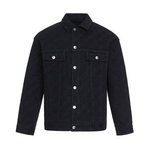 
PP light luxury trendy brand men's wear pleikpholppe spring new fashion high-end black versatile denim jacket