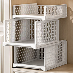 Wardrobe Storage Layering Organizer, Household Drawer-Style Clothing Sorting Basket, Partition Shelf for Dormitory Bedroom Clothing Storage Box Rack