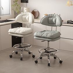Upgraded Kitchen Cloud Chair, Adjustable Swivel Chair with Silent Casters, Cooking Chair, Barber's Stool, Chair for Cooking and Cashier Use