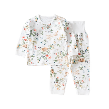 Piggy David Spring and Autumn Pure Cotton High Waist Underwear Set