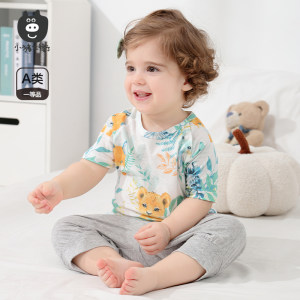 David Pig 100% Cotton T-shirt Summer Cartoon Printed Boys and Girls Round Neck Short Sleeve T-shirt Top Long T-shirt