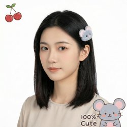 Hair Accessories, Cute Plush Little Mouse Hair Clips, Cartoon Animal-Shaped Hair Accessories, Cute Hair Clips
