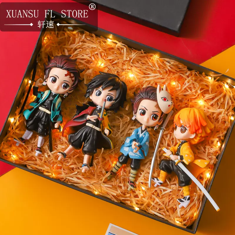 鬼滅之刃Q版フィギュア盲箱炭治郎祢豆子模型公仔漫二次元クリスマスプレゼント Q版粘土人1193鬼滅之刃炭治郎禰豆子可動換臉
