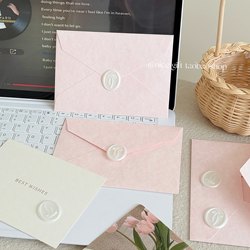 Haze Pink~ Gentle Gradient Color Envelope Card Set, Instagram-Style High-Aesthetic Handwritten Love Letter Greeting Card, Wedding Invitation