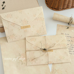 Nice Gift~ Vintage Rose-Themed Handwritten Love Letter Envelope and Letter Paper Set with a High-End Feel and Thickened Letter Paper