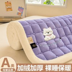 2025 New Milk Velvet Mattress Soft Pad, Fleece-Lined and Thickened Mattress Pad for Winter, Single Dormitory Floor Mattress