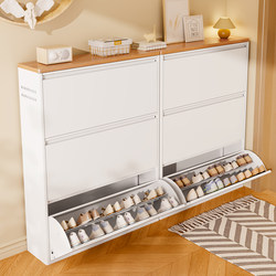 Ultra-Thin Tipping Shoe Cabinet for Home Entrance, Indoor Entryway, 2026 New Model, Steel Entryway Cabinet, Small Narrow Shoe Rack