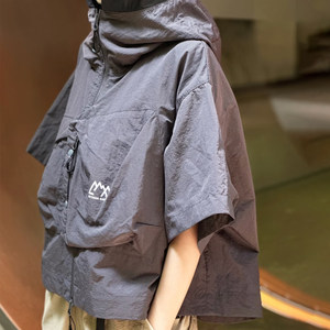 
CMFY Japanese mountain style outdoor functional windproof and waterproof men's and women's layered half-sleeved vest vest jacket